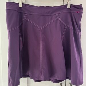 Title Nine Purple Skort Athletic Tennis Golf Hiking Pickleball Skirt Short Sz 12